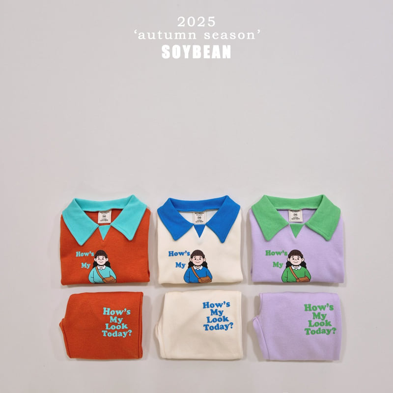 Soybean - Korean Children Fashion - #magicofchildhood - Collar Top Bottom Set - 9