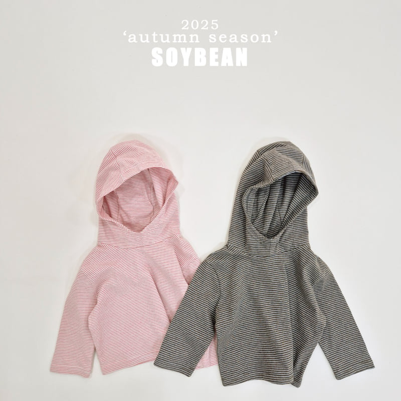 Soybean - Korean Children Fashion - #minifashionista - Stripe Hoodie