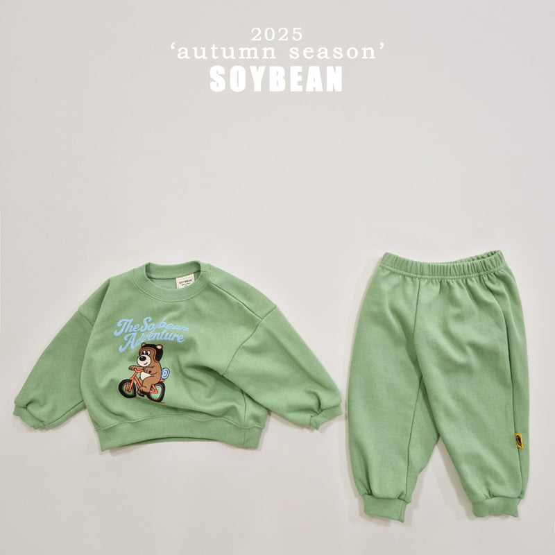 Soybean - Korean Children Fashion - #minifashionista - Bear Adventure Top Bottom Set - 8