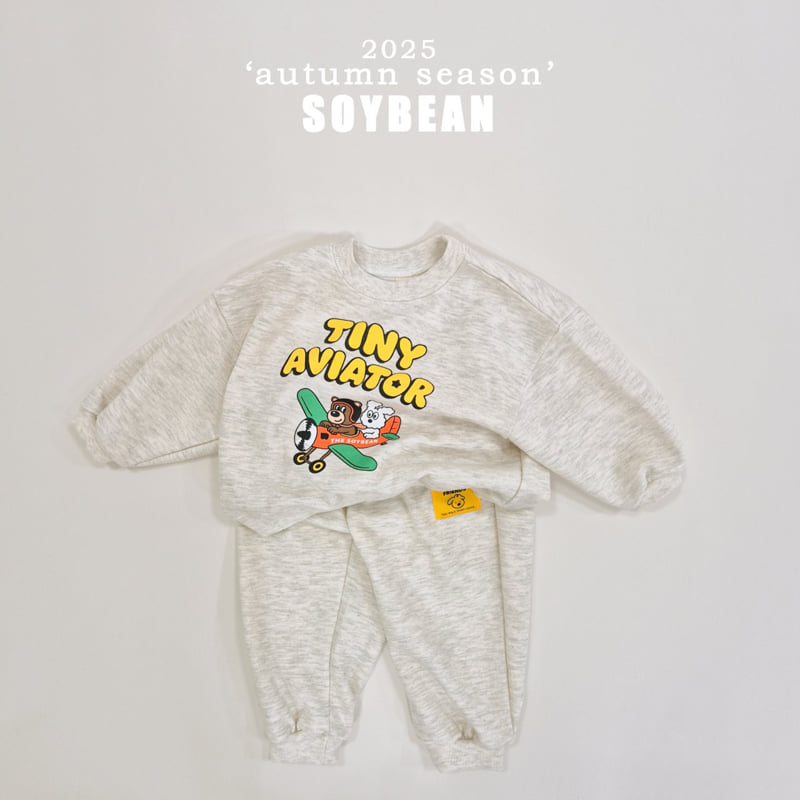Soybean - Korean Children Fashion - #prettylittlegirls - Little Airplane Top Bottom Set - 10