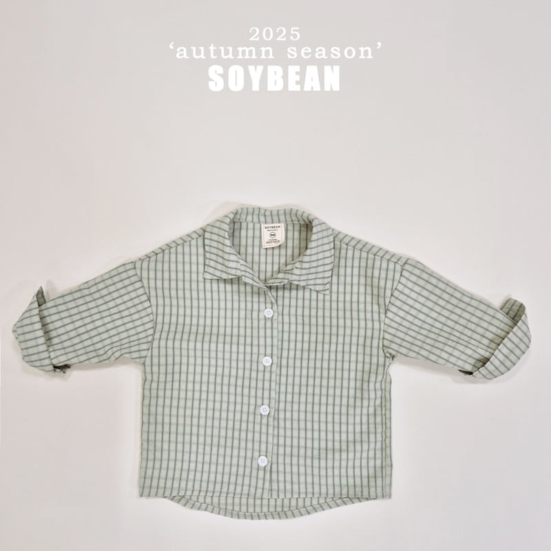 Soybean - Korean Children Fashion - #prettylittlegirls - Overfit Check Shirt - 8