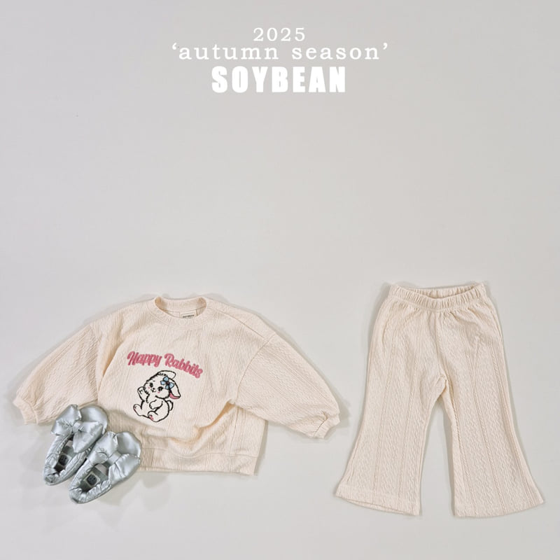 Soybean - Korean Children Fashion - #prettylittlegirls - Rabbit Knit Top Bottom Set - 12