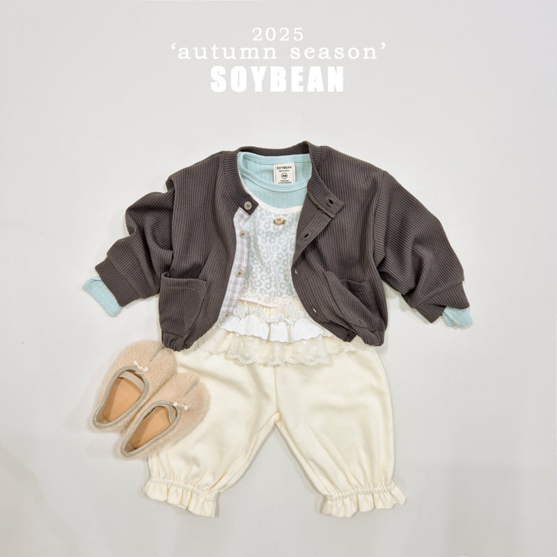 Soybean - Korean Children Fashion - #prettylittlegirls - Checked Button Cardigan - 5
