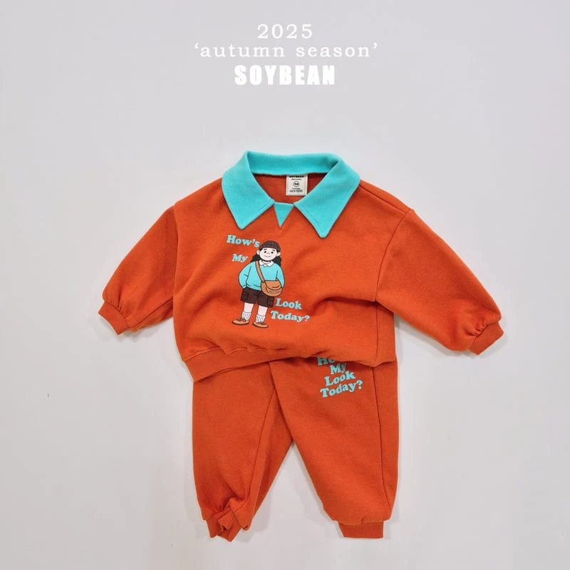 Soybean - Korean Children Fashion - #todddlerfashion - Collar Top Bottom Set - 12
