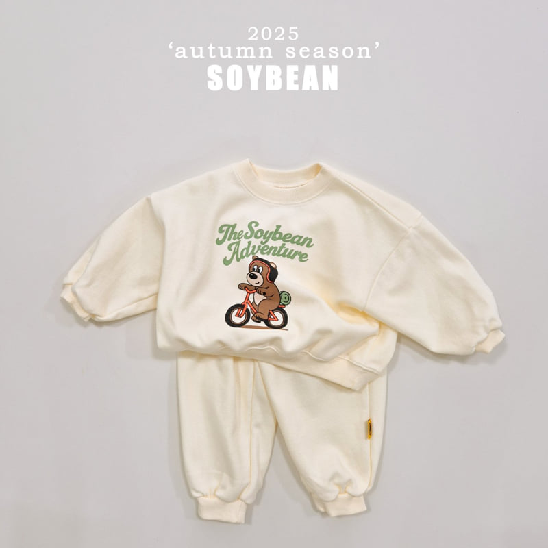 Soybean - Korean Children Fashion - #todddlerfashion - Bear Adventure Top Bottom Set - 10