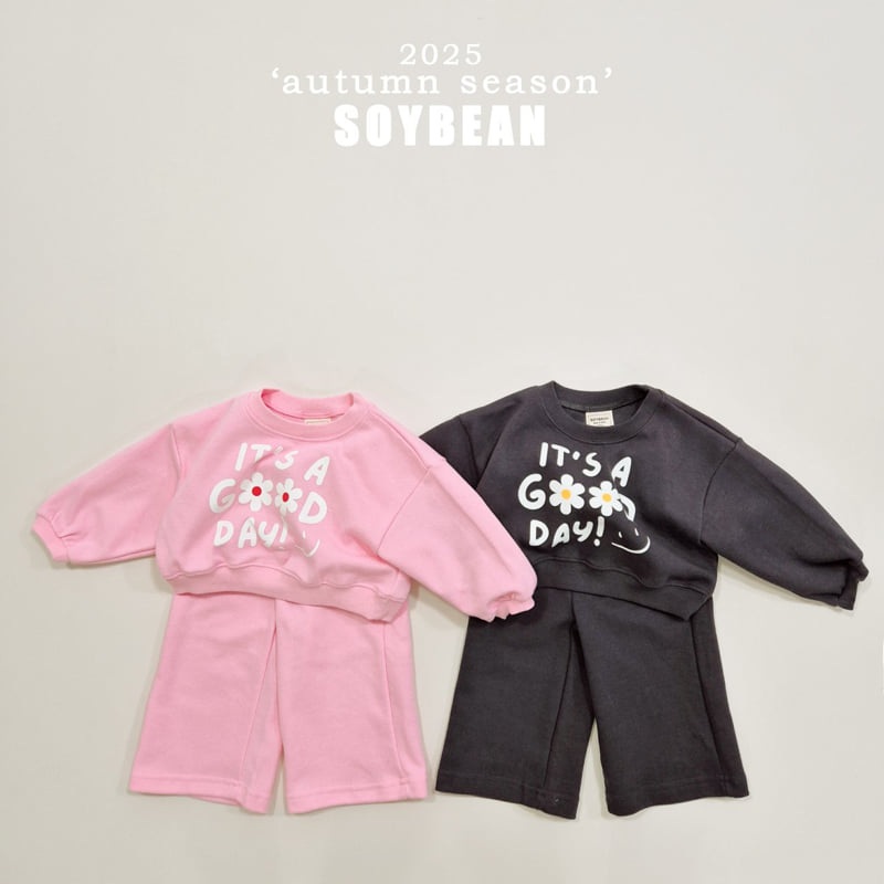 Soybean - Korean Children Fashion - #toddlerclothing - It's Good Crop Top Bottom Set