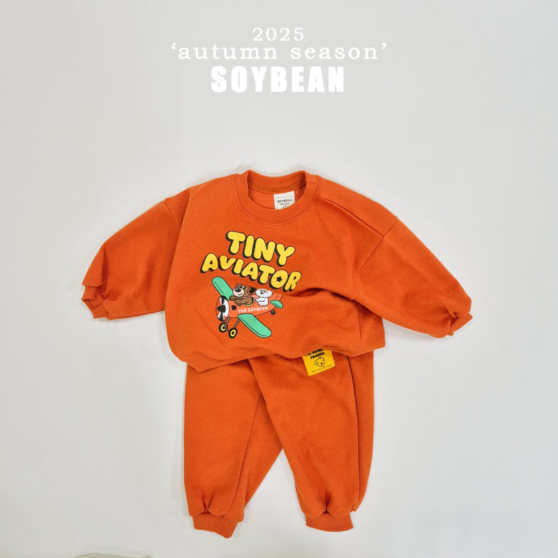 Soybean - Korean Children Fashion - #toddlerclothing - Little Airplane Top Bottom Set - 12