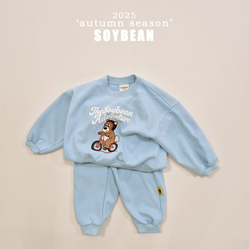 Soybean - Korean Children Fashion - #toddlerclothing - Bear Adventure Top Bottom Set - 11