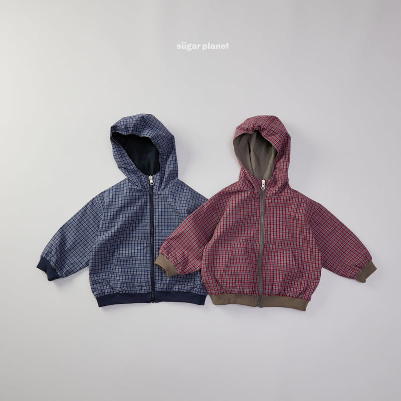 Sugar Planet - Korean Children Fashion - #childofig - River Check Windbreaker (Reversible)
