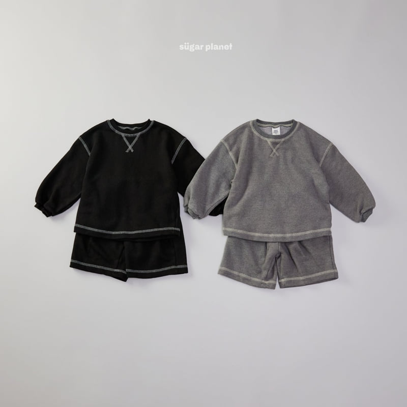 Sugar Planet - Korean Children Fashion - #kidsshorts - Soft Stitch Set