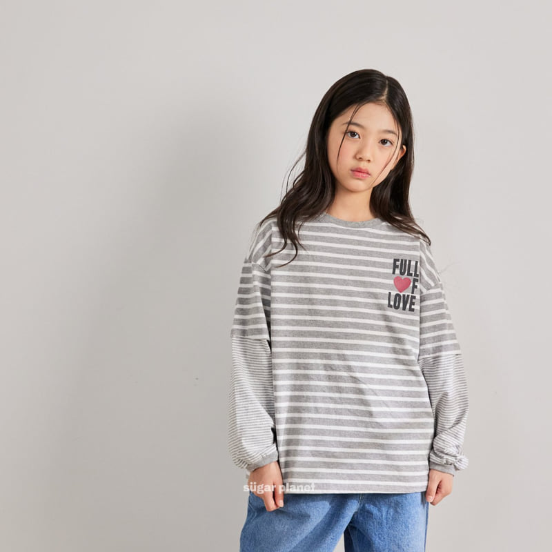 Sugar Planet - Korean Children Fashion - #magicofchildhood - Love Layered Tee - 6