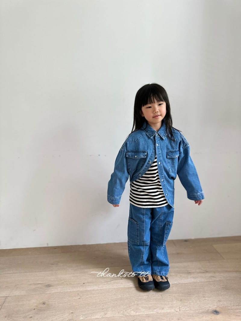 Thanksto TT - Korean Children Fashion - #Kfashion4kids - People Denim Shirt - 6