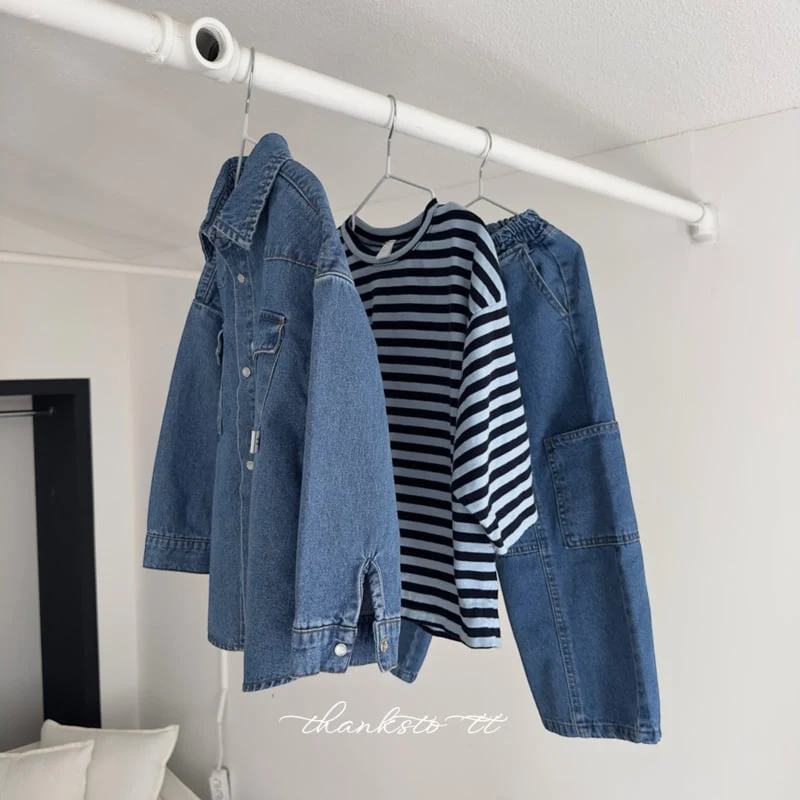 Thanksto TT - Korean Children Fashion - #Kfashion4kids - Jay Striped Tee - 5