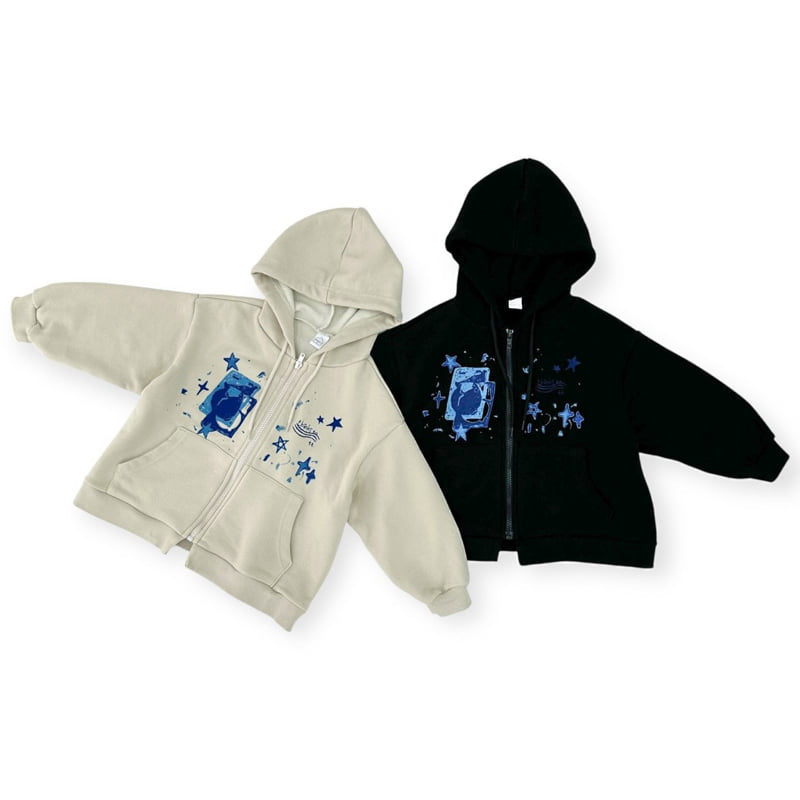 Thanksto TT - Korean Children Fashion - #childofig - Space Hooded Zip-up - 7