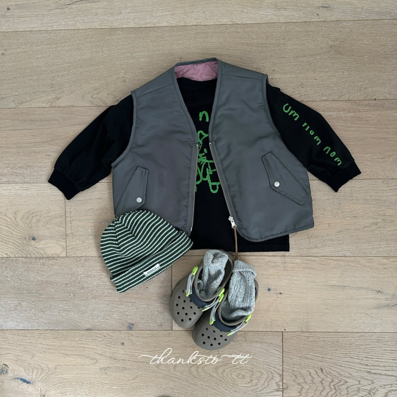 Thanksto TT - Korean Children Fashion - #childrensboutique - Standard Reversible Vest - 7