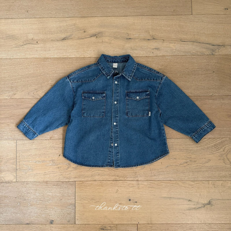 Thanksto TT - Korean Children Fashion - #discoveringself - People Denim Shirt