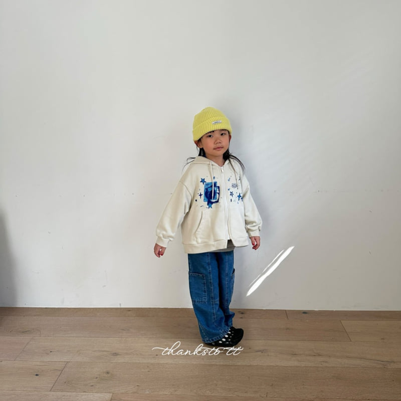 Thanksto TT - Korean Children Fashion - #discoveringself - Space Hooded Zip-up - 10