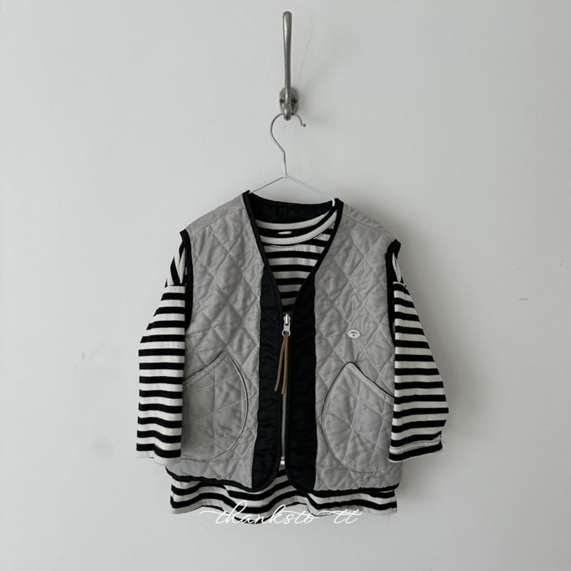 Thanksto TT - Korean Children Fashion - #discoveringself - Standard Reversible Vest - 9