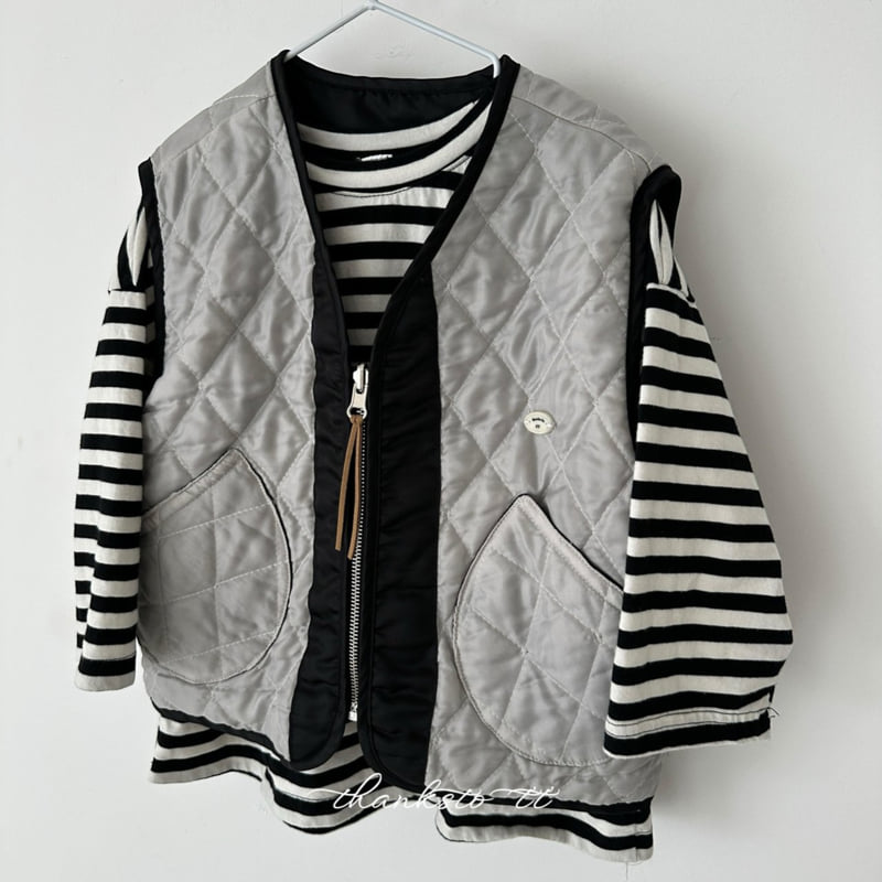 Thanksto TT - Korean Children Fashion - #fashionkids - Standard Reversible Vest - 10