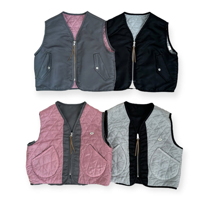 Thanksto TT - Korean Children Fashion - #kidsshorts - Standard Reversible Vest - 11