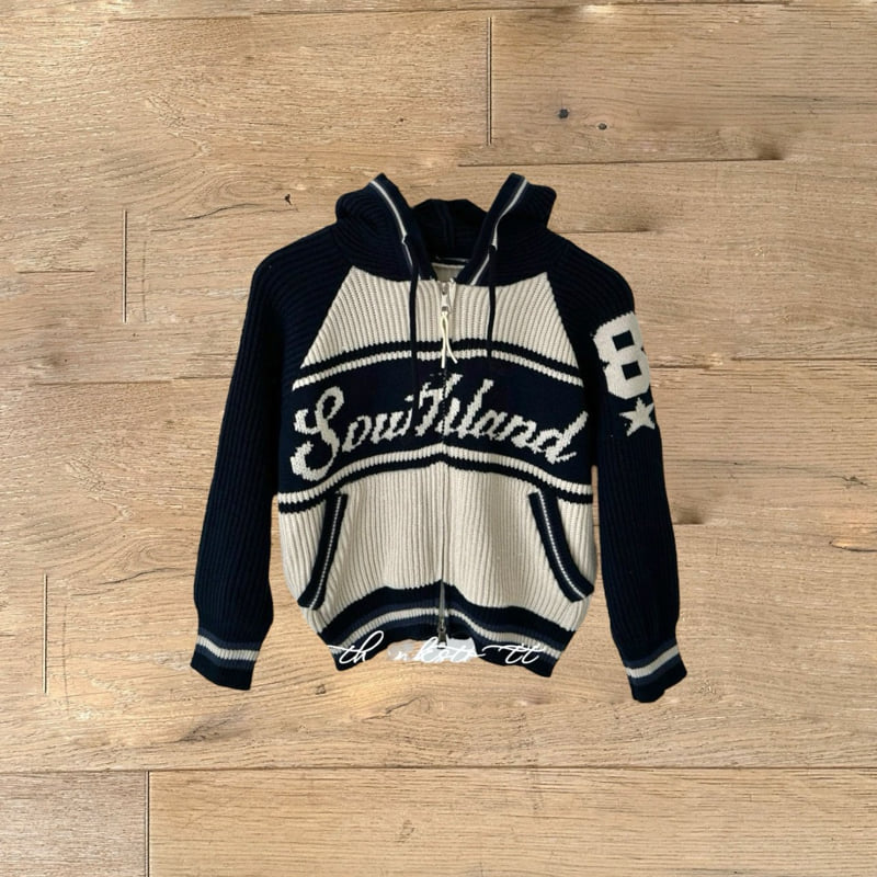 Thanksto TT - Korean Children Fashion - #kidzfashiontrend - Land Knit Zip-up