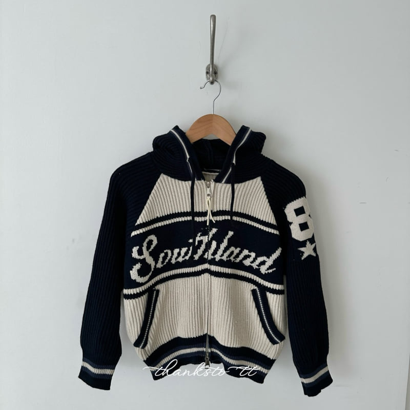 Thanksto TT - Korean Children Fashion - #littlefashionista - Land Knit Zip-up - 3