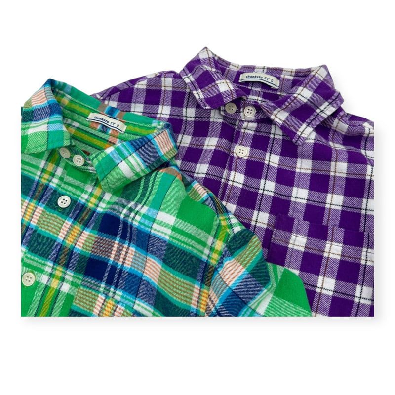 Thanksto TT - Korean Children Fashion - #littlefashionista - Vision Check Shirt - 6