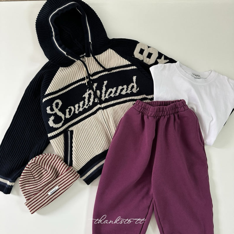 Thanksto TT - Korean Children Fashion - #littlefashionista - Land Knit Zip-up - 4