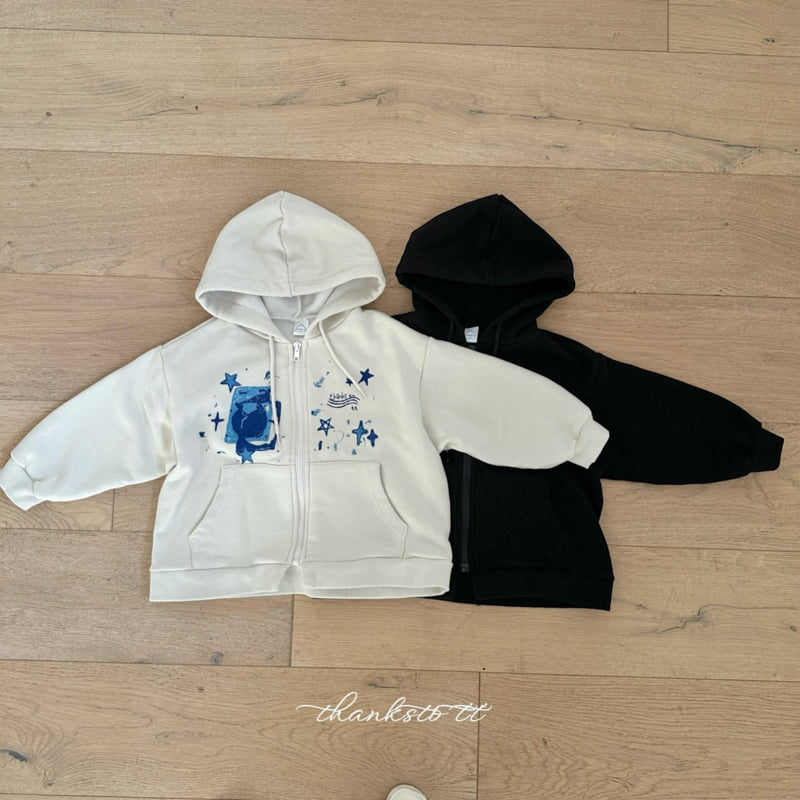 Thanksto TT - Korean Children Fashion - #magicofchildhood - Space Hooded Zip-up