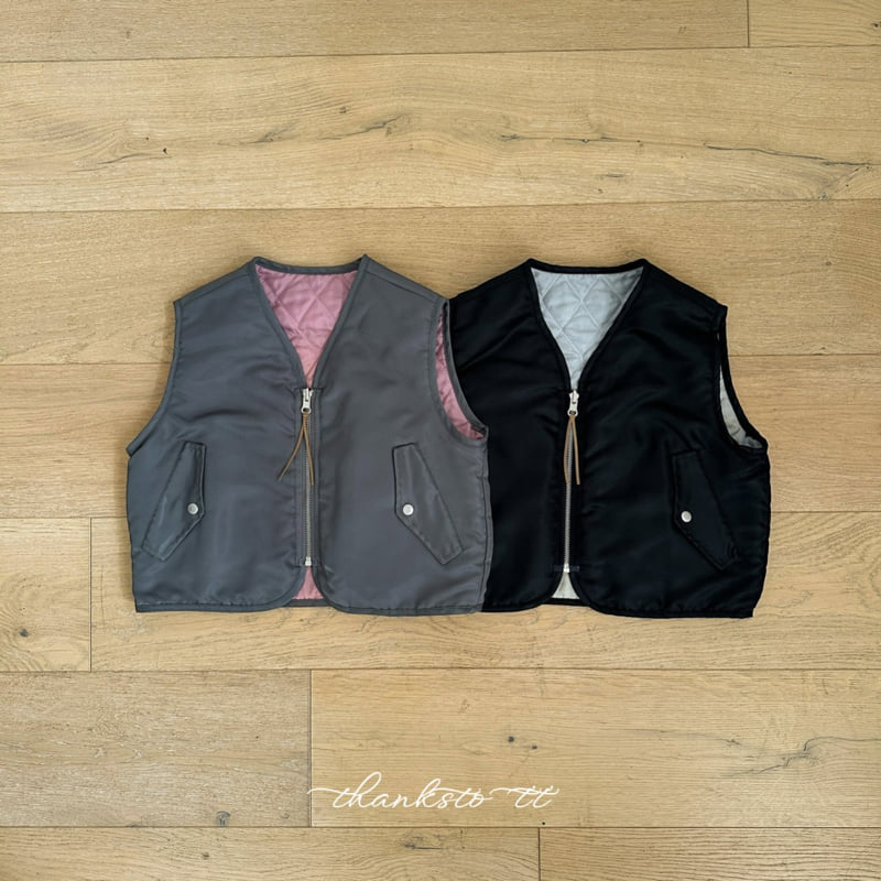 Thanksto TT - Korean Children Fashion - #minifashionista - Standard Reversible Vest