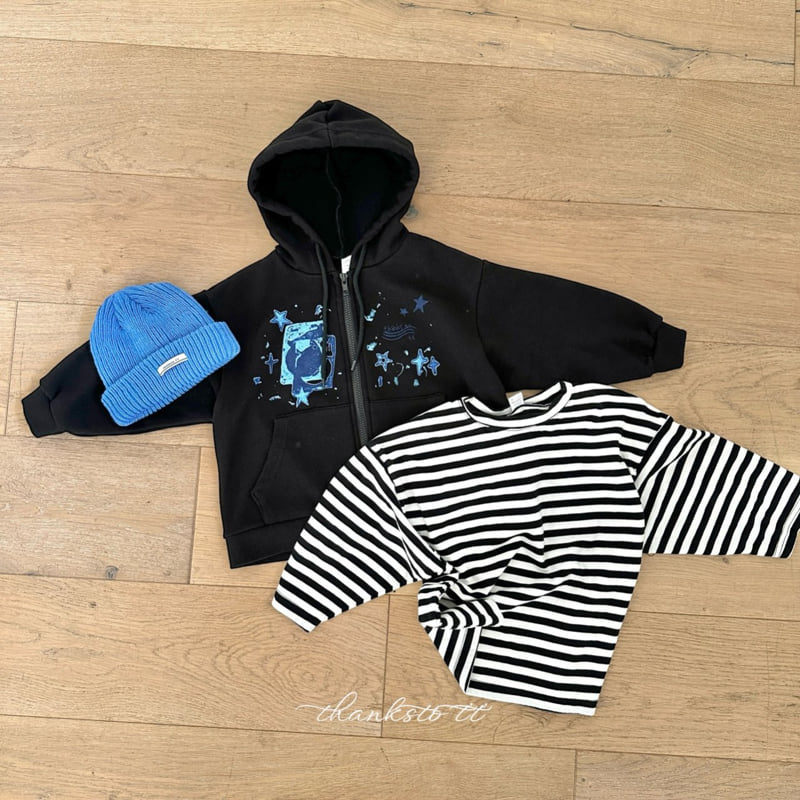 Thanksto TT - Korean Children Fashion - #prettylittlegirls - Space Hooded Zip-up - 3