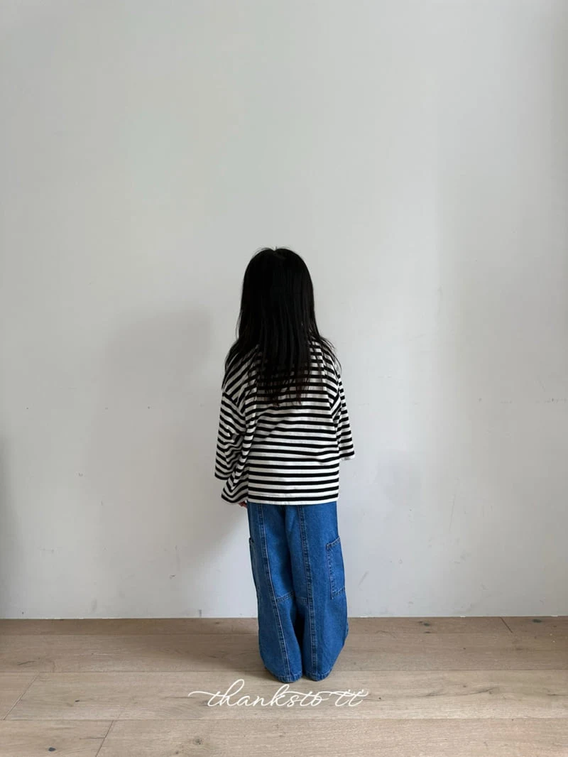 Thanksto TT - Korean Children Fashion - #todddlerfashion - Jay Striped Tee - 10