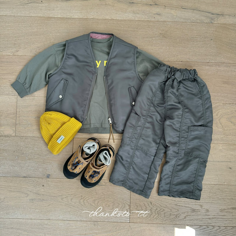 Thanksto TT - Korean Children Fashion - #todddlerfashion - Standard Reversible Vest - 4