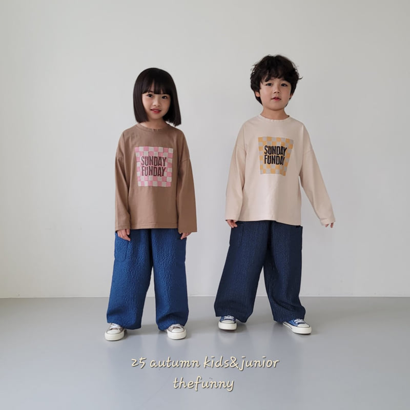 The Funny - Korean Children Fashion - #Kfashion4kids - Waffle Denim Pants (Soft) - 3