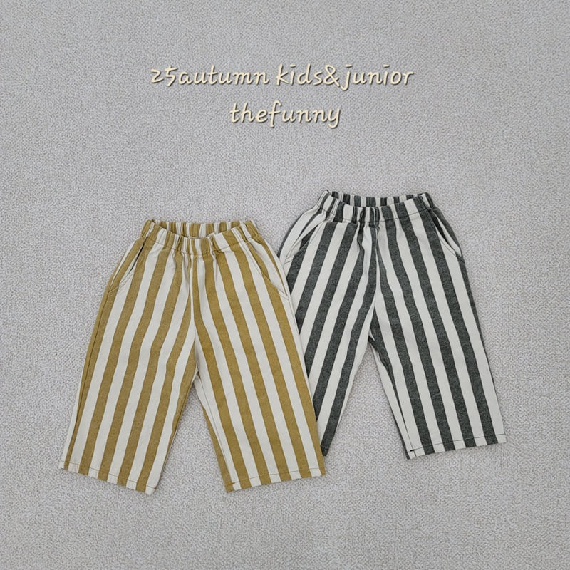 The Funny - Korean Children Fashion - #fashionkids - Wide Line Pants