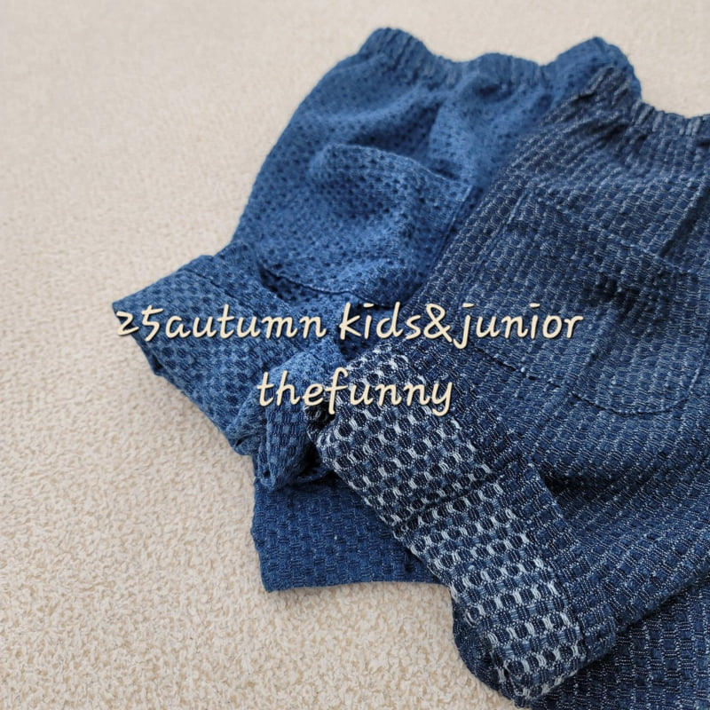 The Funny - Korean Children Fashion - #kidsstore - Waffle Denim Pants (Soft)