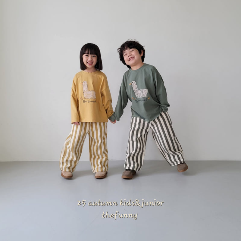 The Funny - Korean Children Fashion - #kidsstore - Wide Line Pants - 3