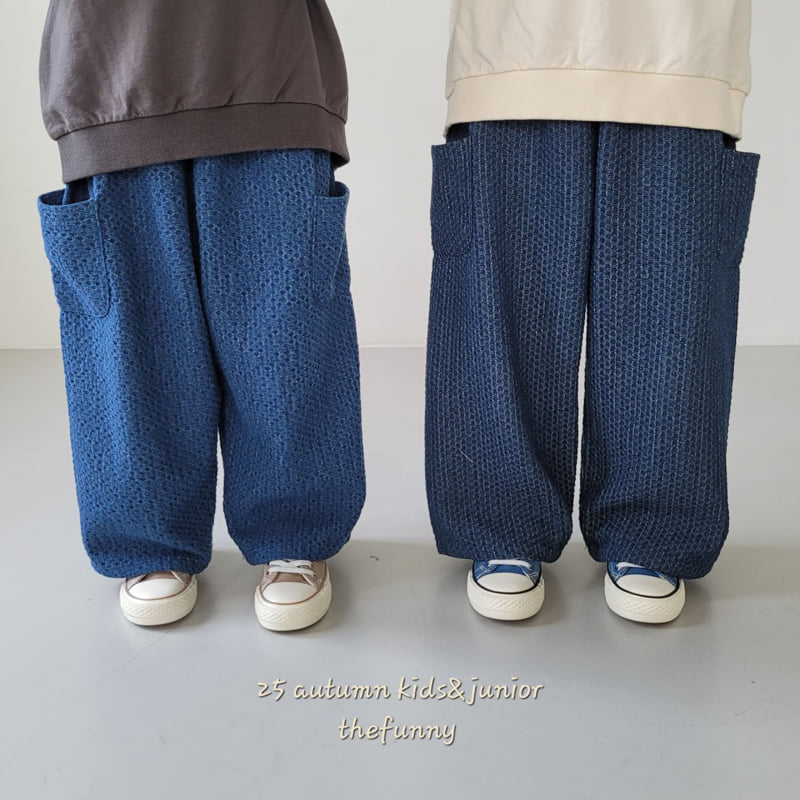 The Funny - Korean Children Fashion - #Kfashion4kids - Waffle Denim Pants (Soft) - 4