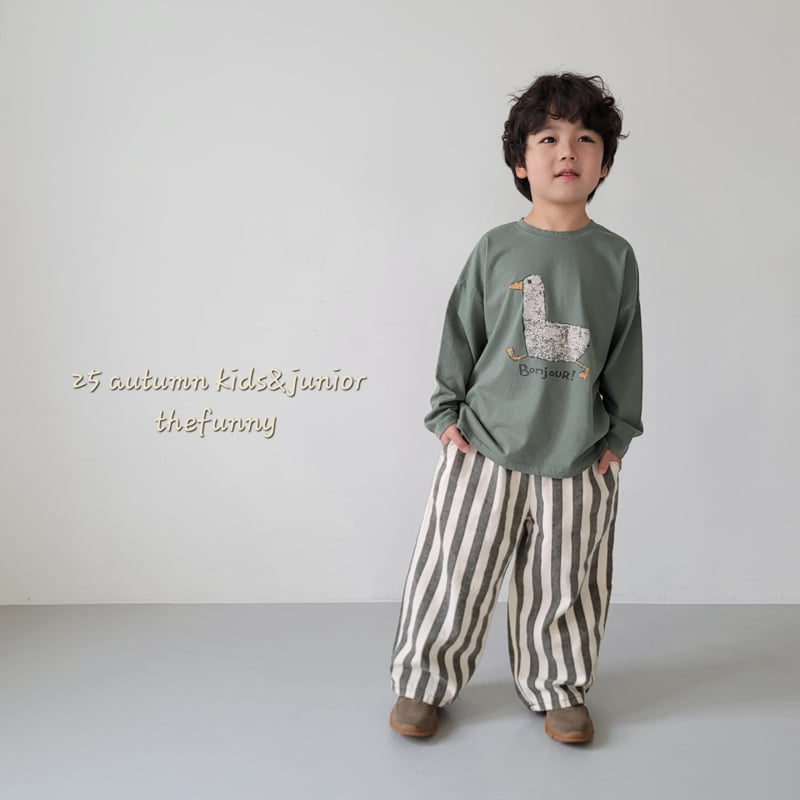 The Funny - Korean Children Fashion - #minifashionista - Wide Line Pants - 8
