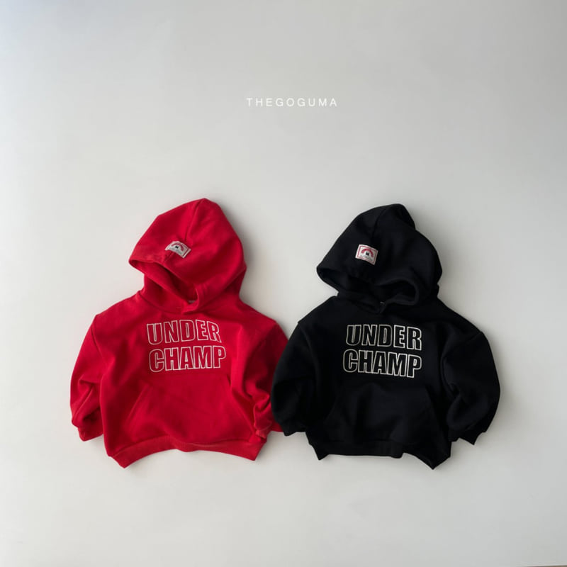 Thegoguma - Korean Children Fashion - #Kfashion4kids - Champ Embroidery Hoodie
