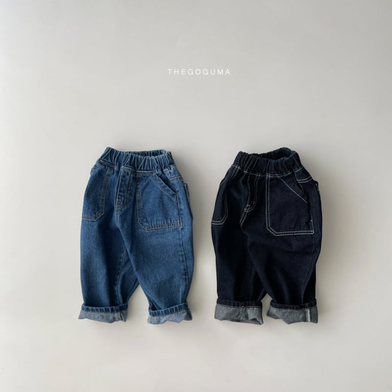Thegoguma - Korean Children Fashion - #childofig - Out Pocket Baggy Denim Pants