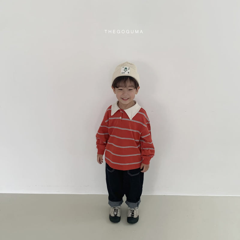 Thegoguma - Korean Children Fashion - #childrensboutique - Multi Stripe Collar Tee - 6