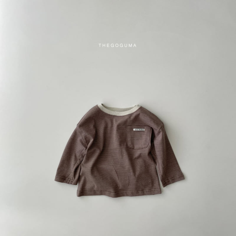 Thegoguma - Korean Children Fashion - #childrensboutique - Jelly Stripe Pocket Tee - 10