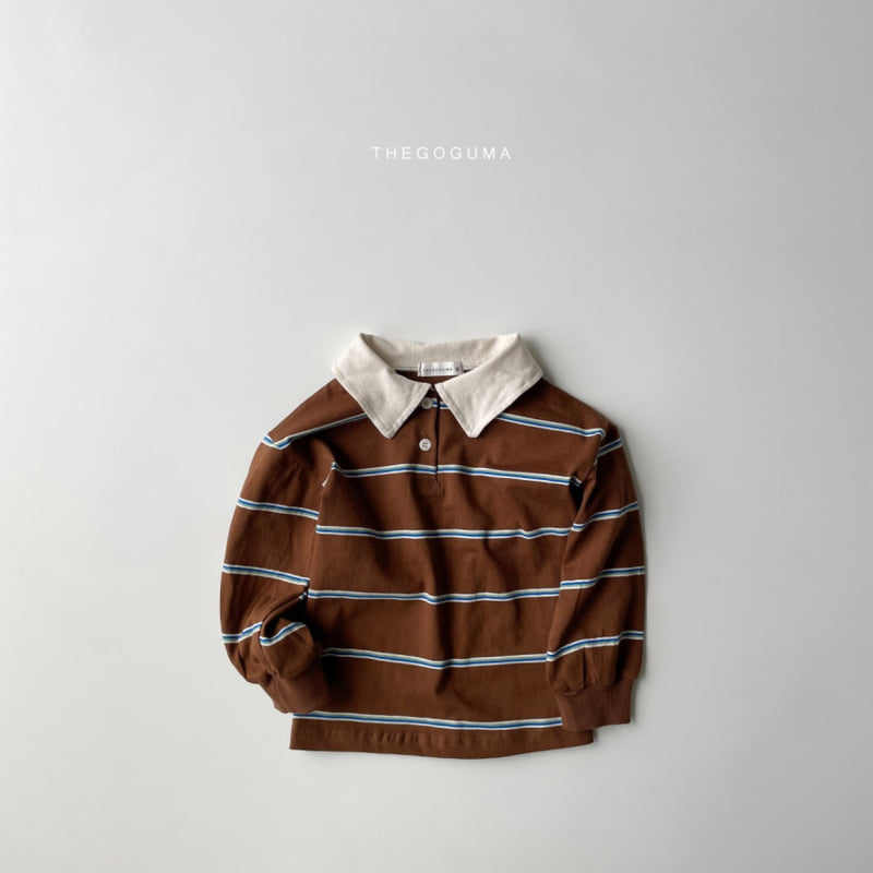 Thegoguma - Korean Children Fashion - #fashionkids - Multi Stripe Collar Tee - 9