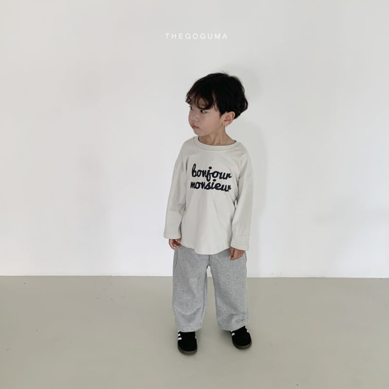 Thegoguma - Korean Children Fashion - #kidsshorts - Hello Bonjour Tee - 5