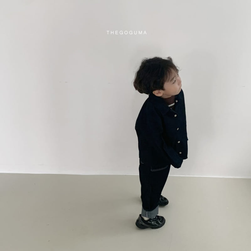 Thegoguma - Korean Children Fashion - #kidzfashiontrend - Out Pocket Baggy Denim Pants - 8