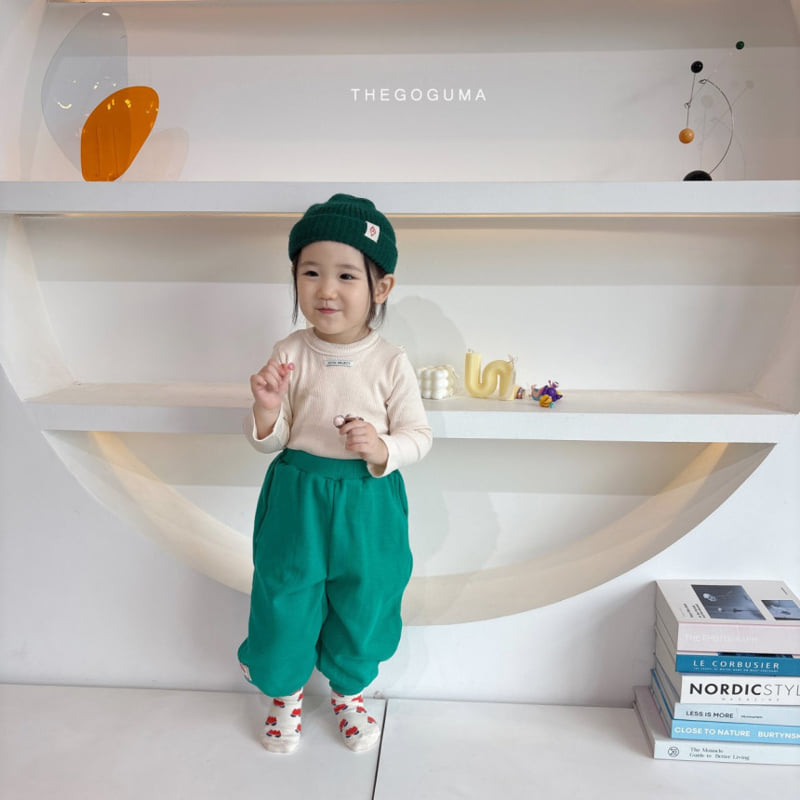 Thegoguma - Korean Children Fashion - #littlefashionista - Label Jogger Pants - 2