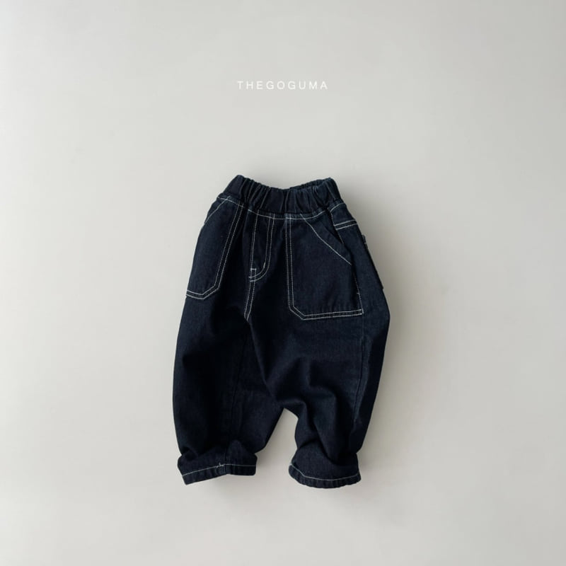 Thegoguma - Korean Children Fashion - #littlefashionista - Out Pocket Baggy Denim Pants - 10