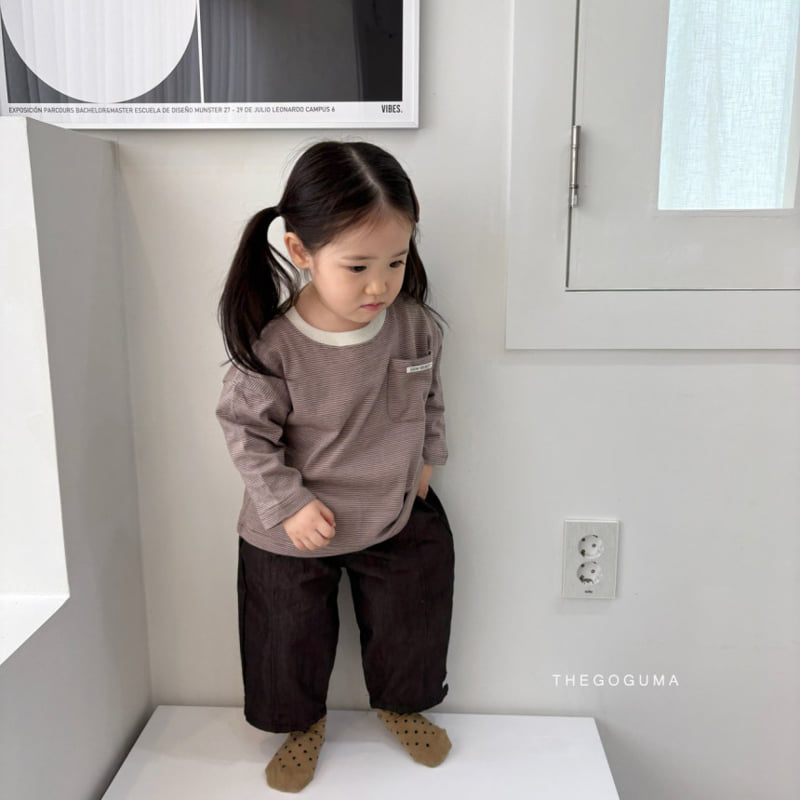 Thegoguma - Korean Children Fashion - #Kfashion4kids - Jelly Stripe Pocket Tee - 4