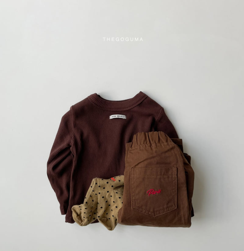 Thegoguma - Korean Children Fashion - #magicofchildhood - Soft Ribbed Tee - 12